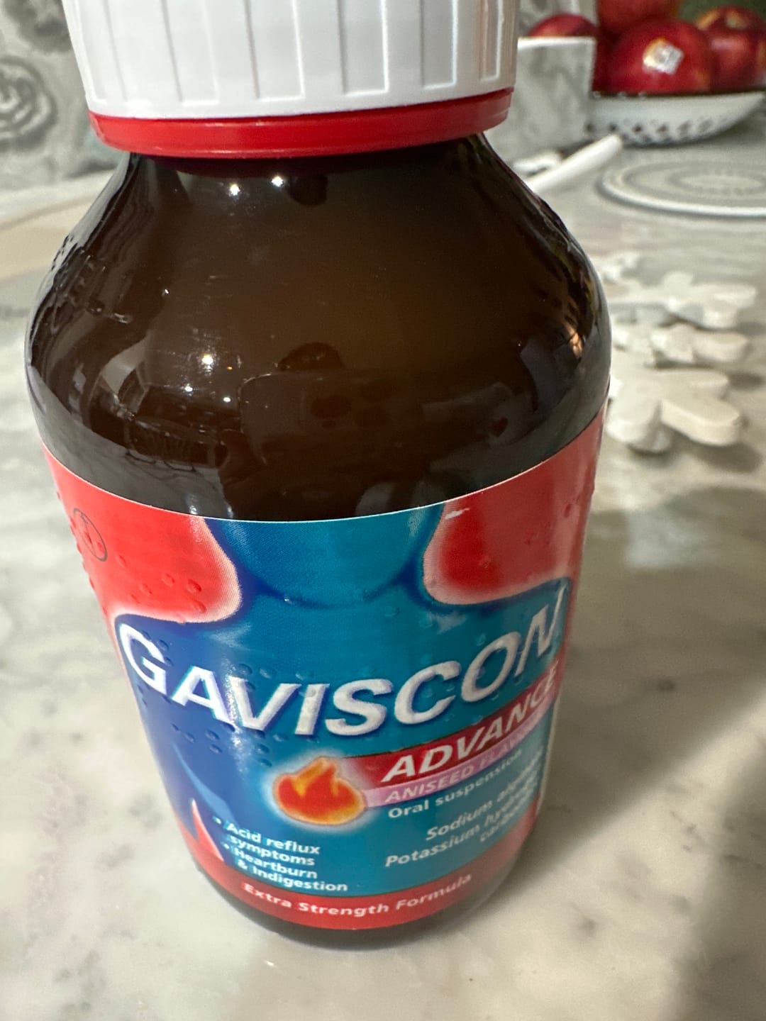 Customer photo review of Gaviscon Advance Aniseed Flavour Oral Suspension, 250ml Twin Pack
