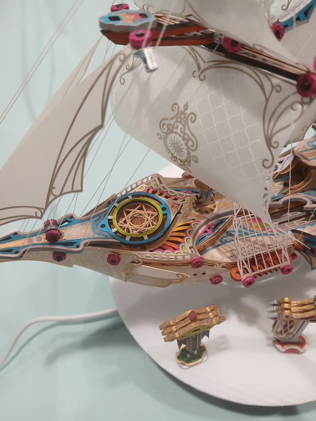 Customer photo review of Rokrgeek  Fantasy Elf Ship DIY 3D Wooden Puzzle Kit