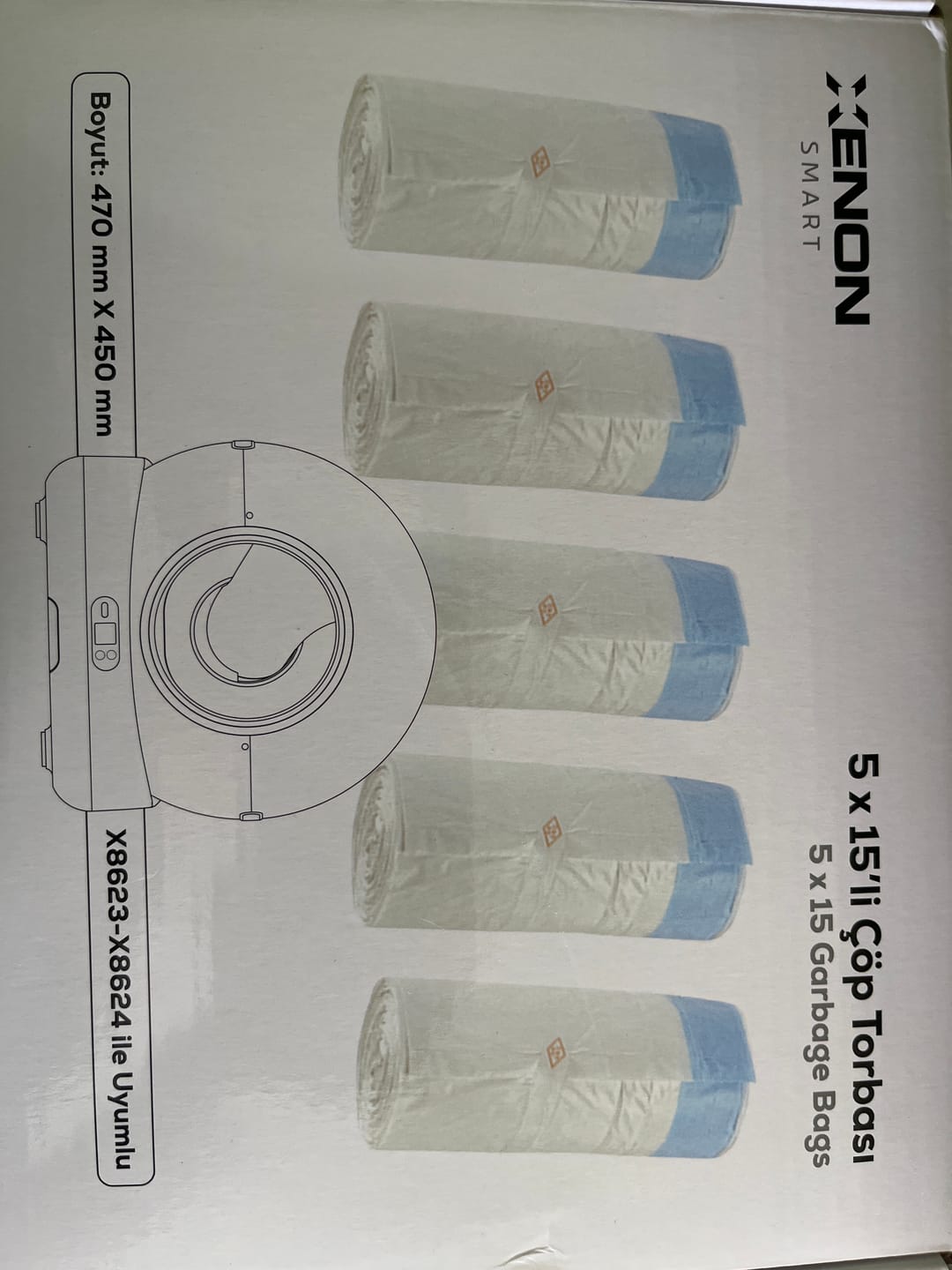 Customer photo review of Otomatik Kedi Tuvaleti Çöp Poşeti | 75 Adet, X8623, X8624 ve X8620 Uyumlu Yedek Atık Poşeti (X8779)