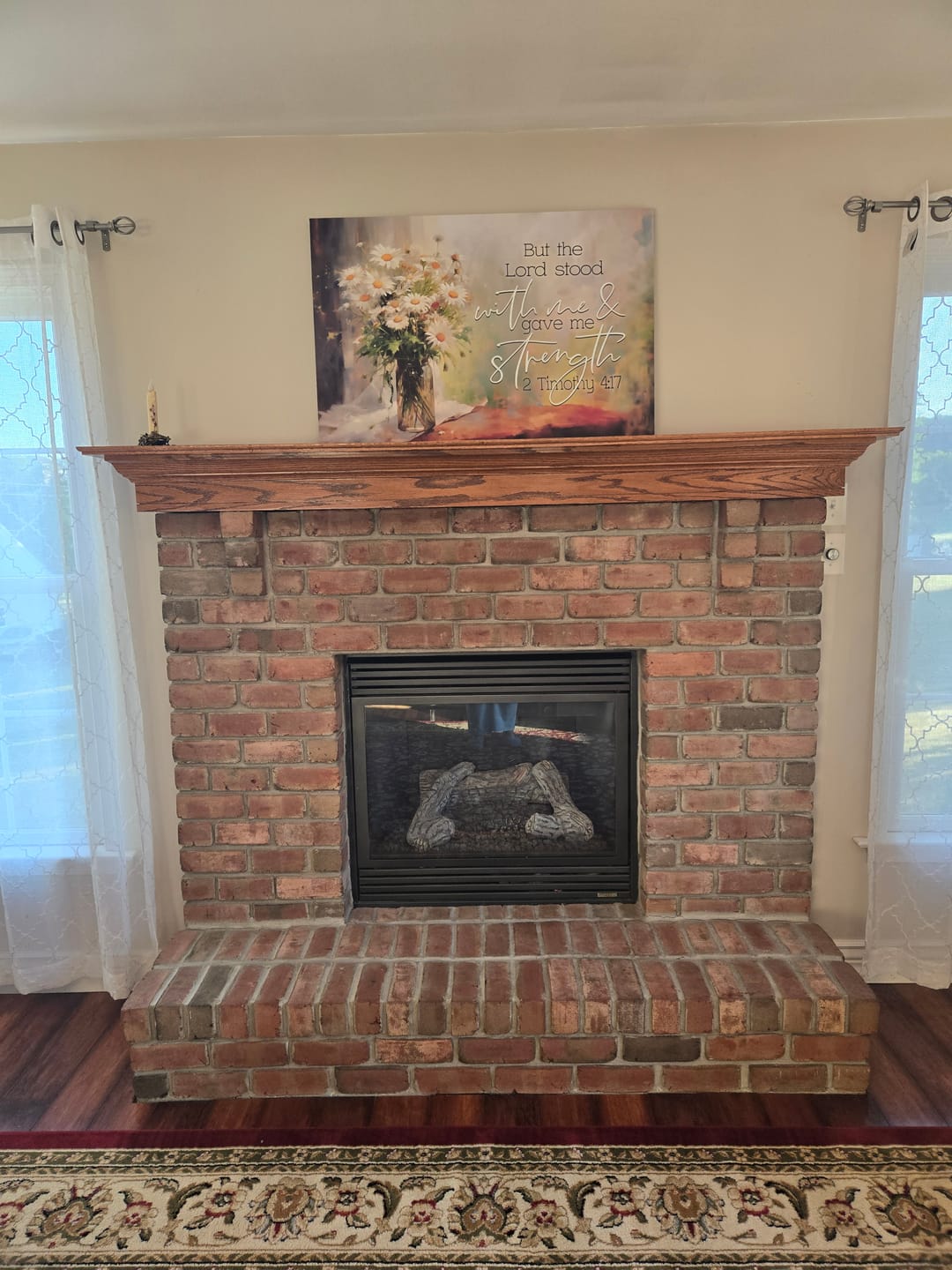 Customer photo review of But the Lord Stood With Me and Gave Me Strength 2 Timothy 4:17 Canvas Wall Art