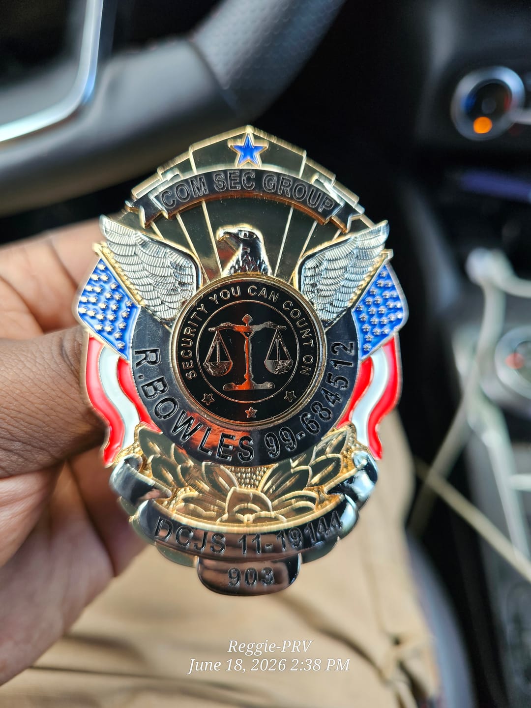 Customer photo review of Customizable Badge MA23