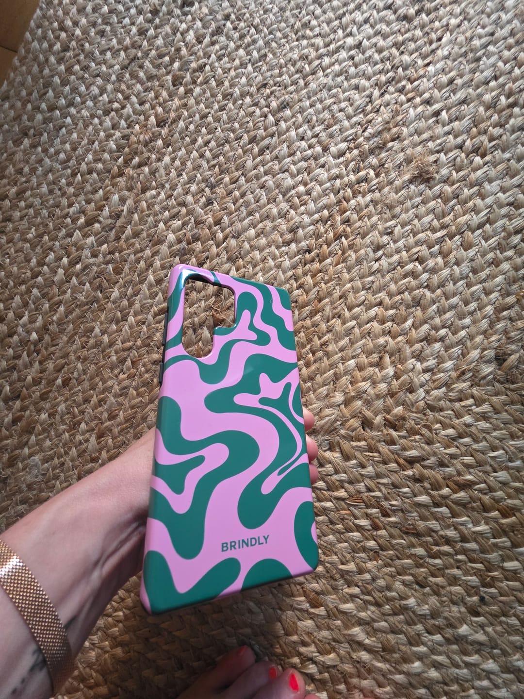 Customer photo review of Cafe Swirl - Tough Phone Case