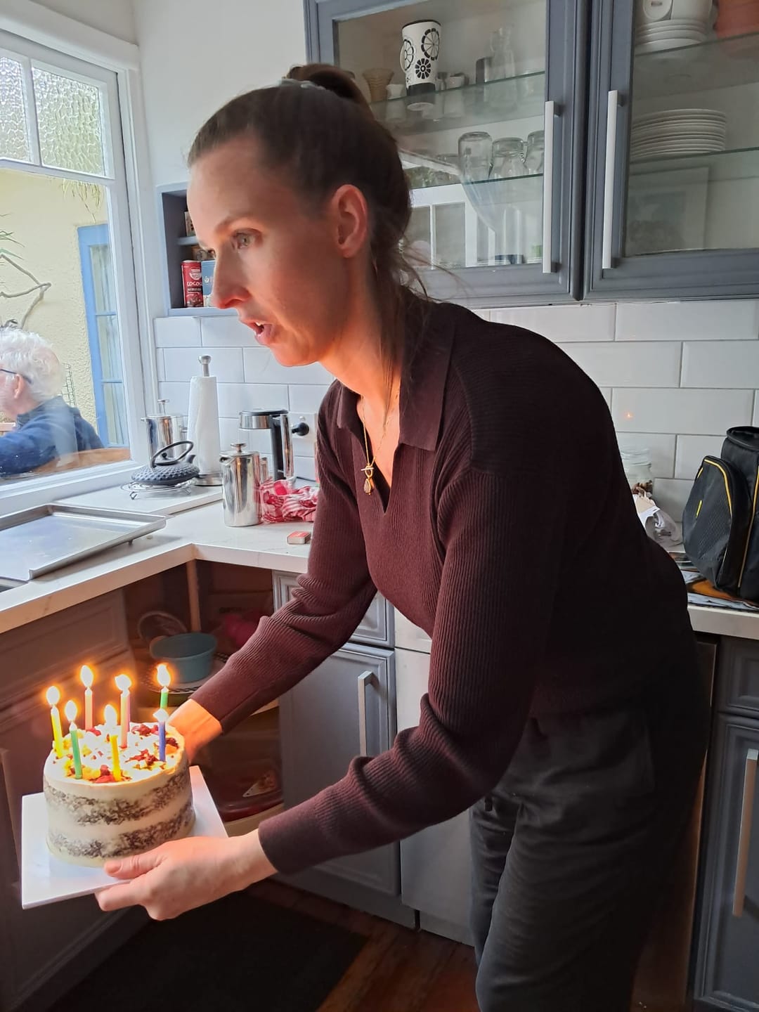 Customer photo review of carrot cake