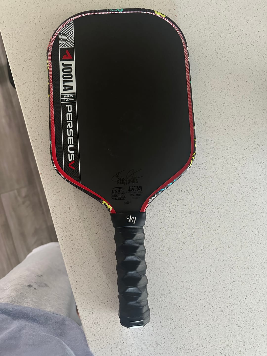 Customer photo review of Graffiti Edge Tape (3 pack) - Pickleball Paddle Edge Tape