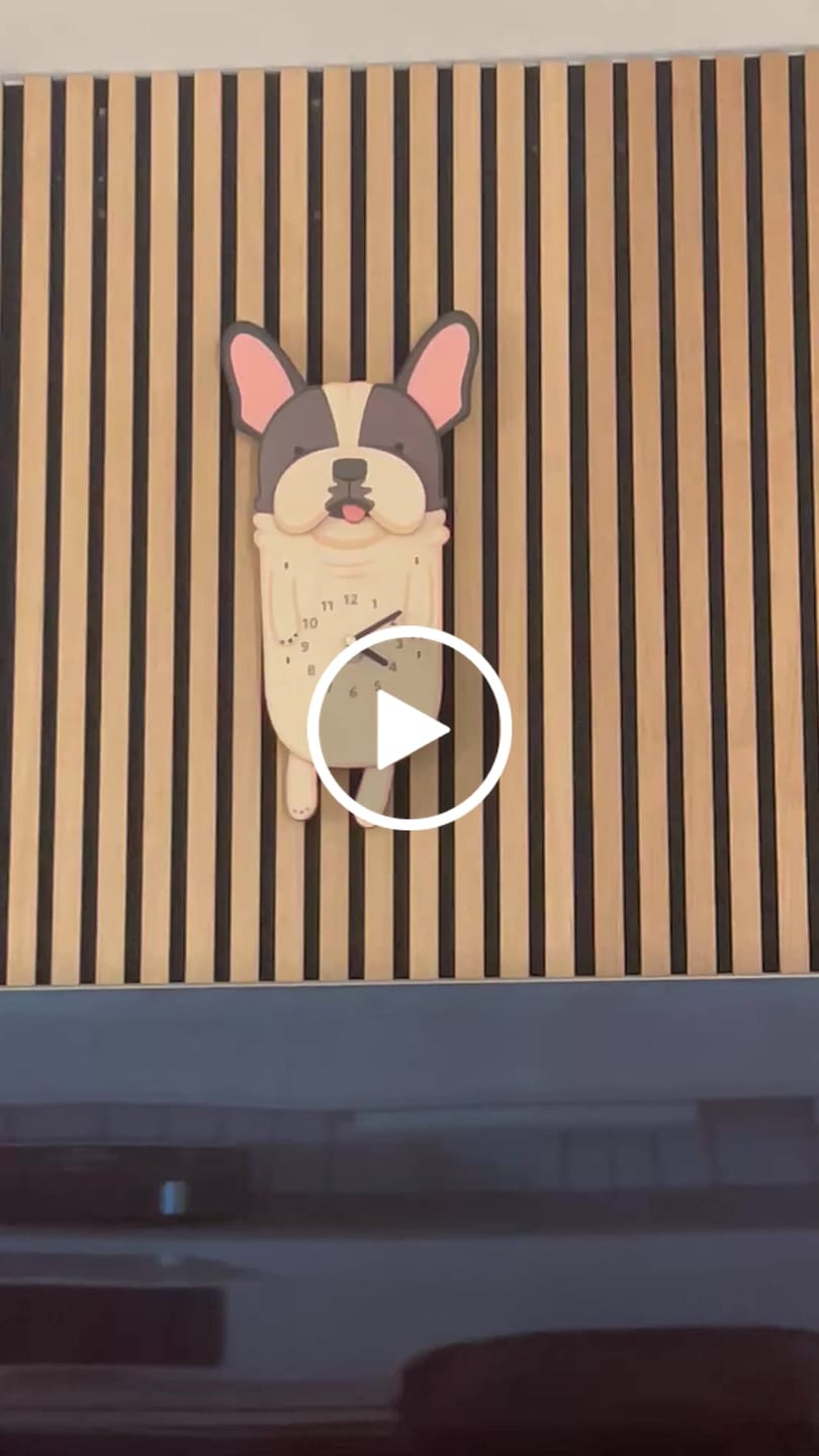Customer video review of Louie the French Bulldog Pendulum Clock