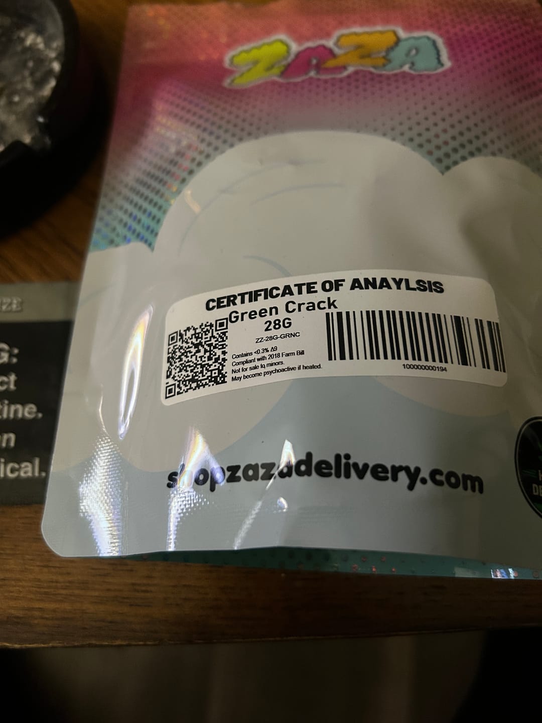 Customer photo review of Green Crack - 28 Grams - Sativa