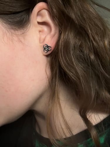 Customer photo review of BIOHAZARD STUD EARRING