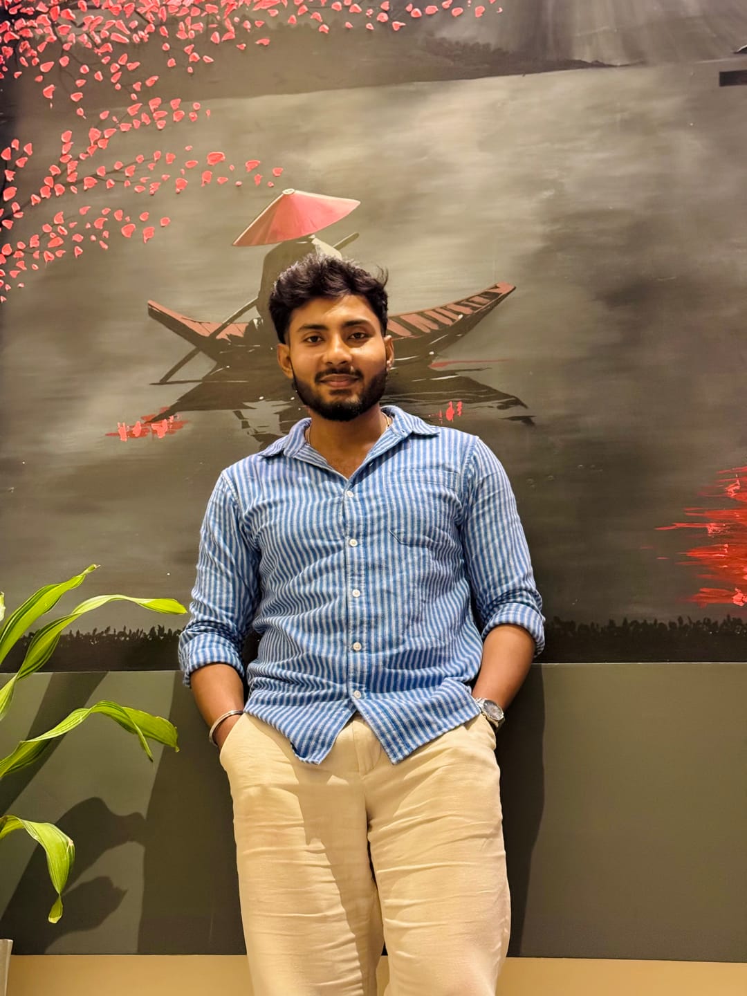 Customer photo review of Blue Stripes Full Sleeves Shirt