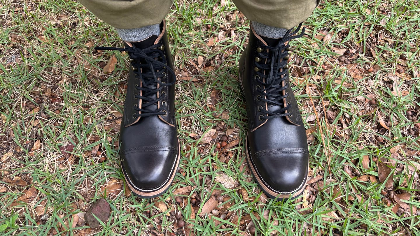 Customer photo review of Captoe Commander Boot - luosjiet®boots -  Black TeaCore Smooth Cowhide