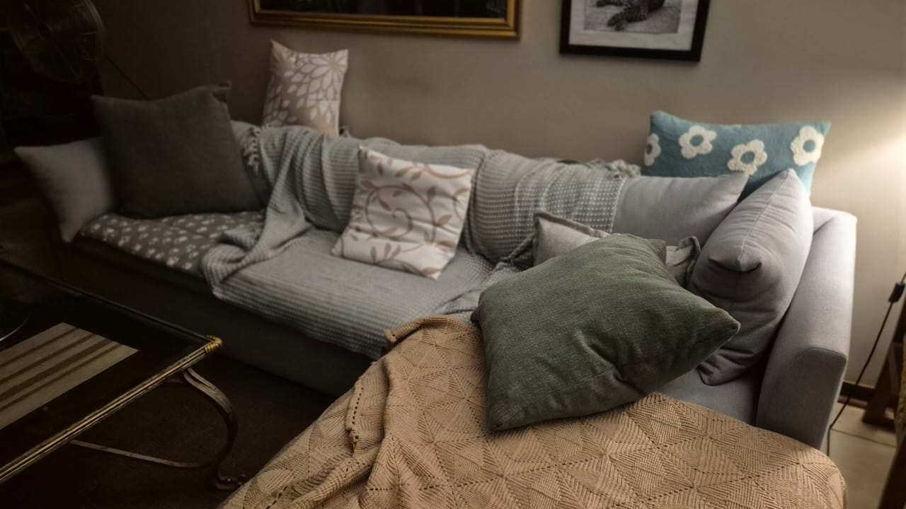 Customer photo review of Seasonal Scatter Cushion - Slouch Cyprus *
