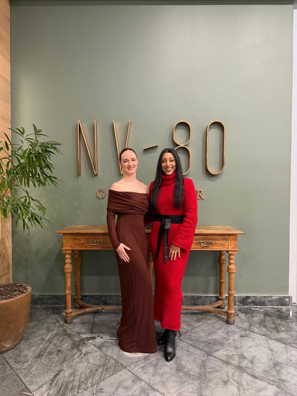 Customer photo review of Mia Maxi Dress - Burgundy