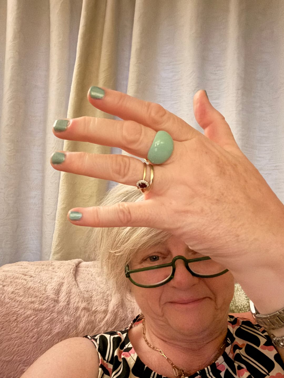 Customer photo review of Lava Drop SS Enamel Ring