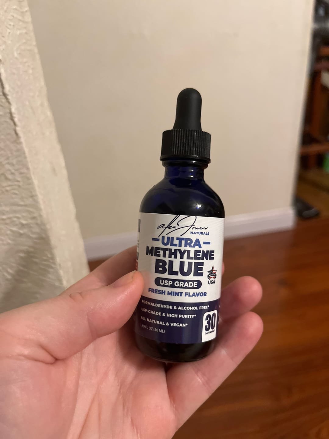 Customer photo review of Ultra Methylene Blue - Fresh Mint Flavor (50mL) (30 Servings)
