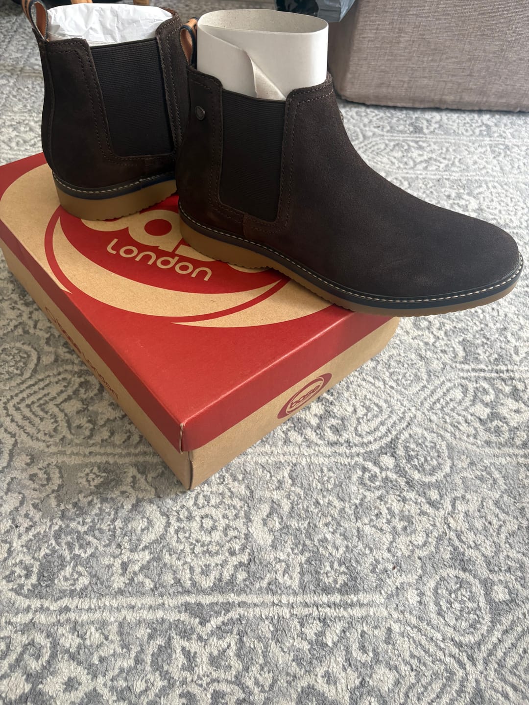 Customer photo review of Base London Hooper Suede Chelsea Boot