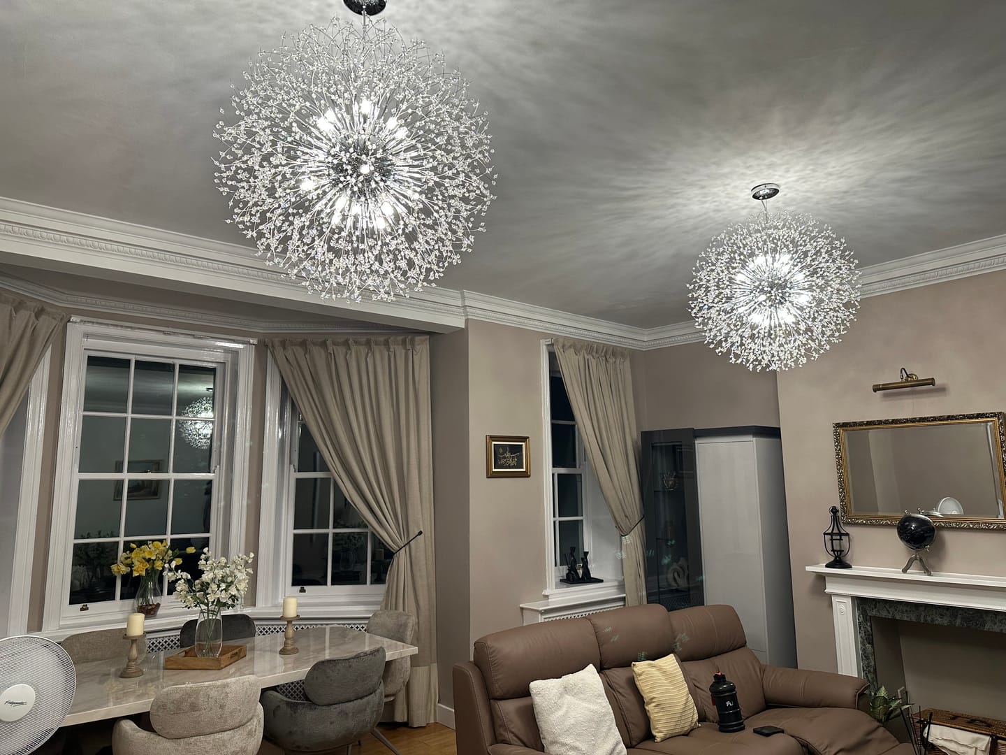 Customer photo review of 16-Light Oversized Luxury Sputnik Firework Chandelier