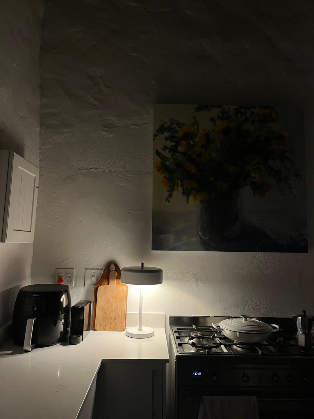 Customer photo review of Sierra Black or White and Gold Table Lamp