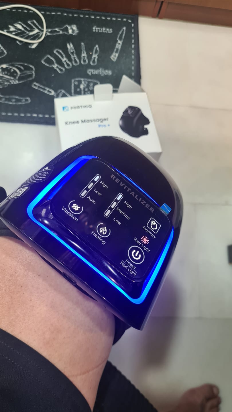 Customer photo review of Knee Massager Pro+ with Heat, Red Light, and Vibration Therapy - FSA or HSA eligible