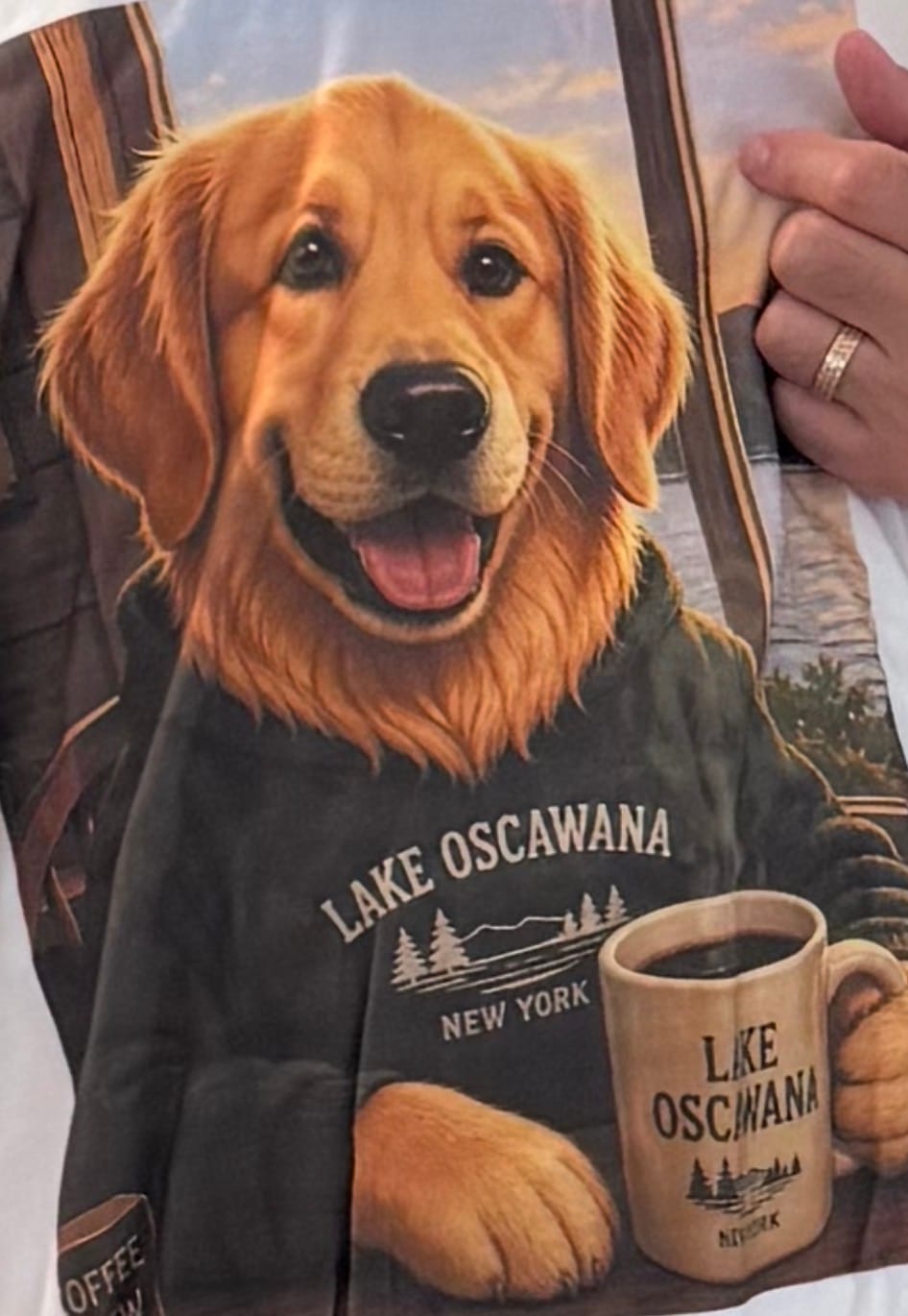 Customer photo review of Custom Pet Art Mens Crew Neck T-shirt