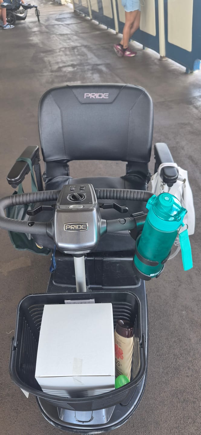 Customer photo review of Multiday Rental 3 Wheel 400 Pound Rated Scooter