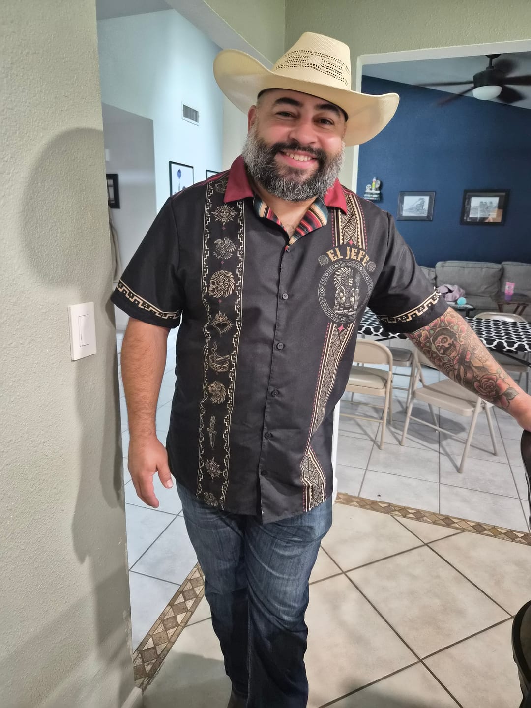 Customer photo review of El Jefe Azteca Guayabera