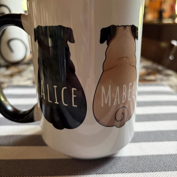 Customer photo review of Personalized Pug Mug