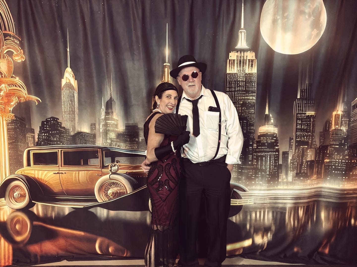 Customer photo review of Allegra 1920s Flapper Dress - Wine Red