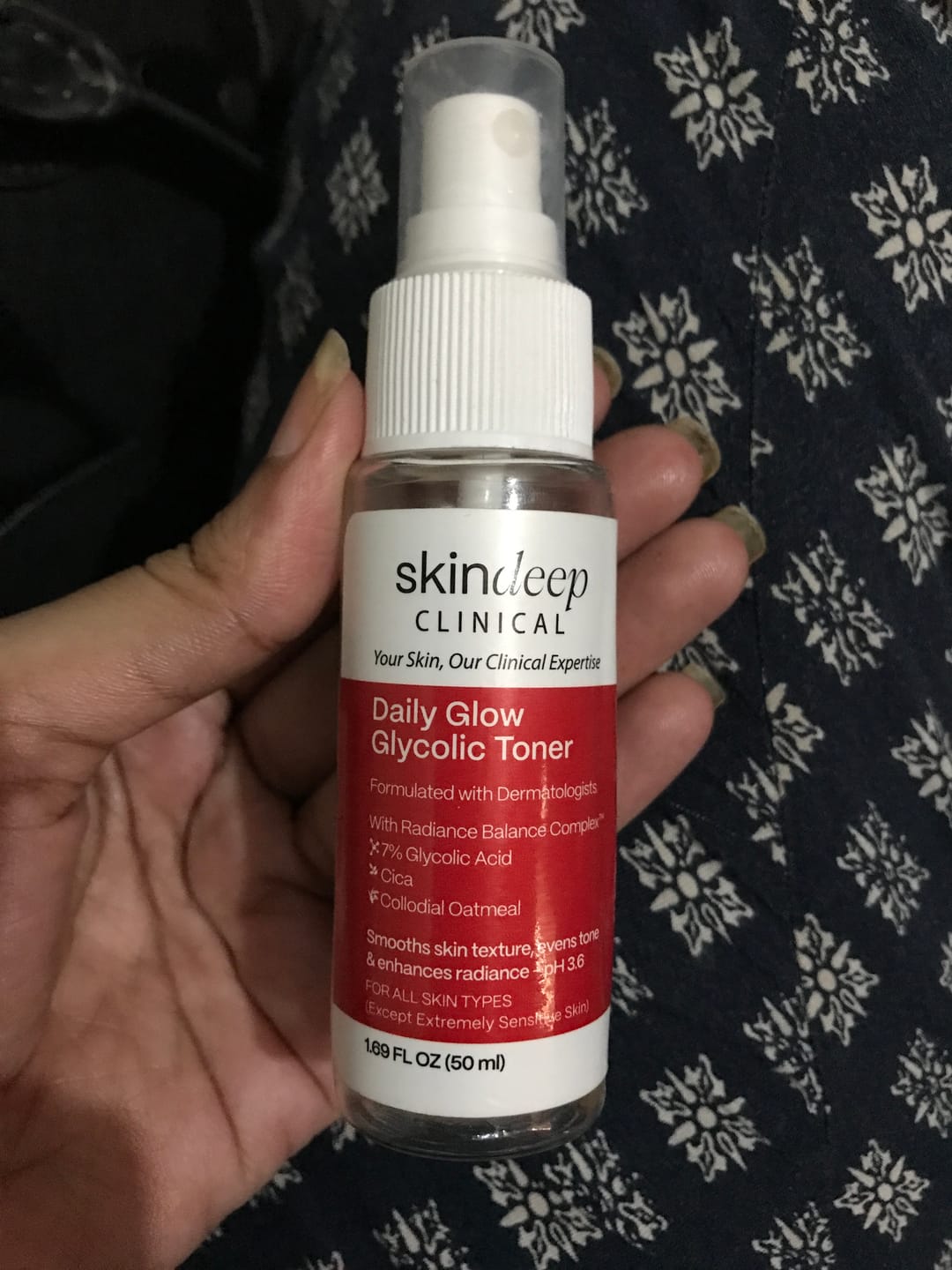 Customer photo review of Daily Glow Glycolic Toner