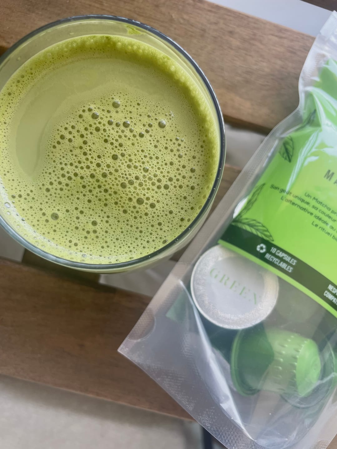 Customer photo review of 3, 5 OU 10 PAQUETS DE CAPSULES DE MATCHA CÉRÉMONIE BIO