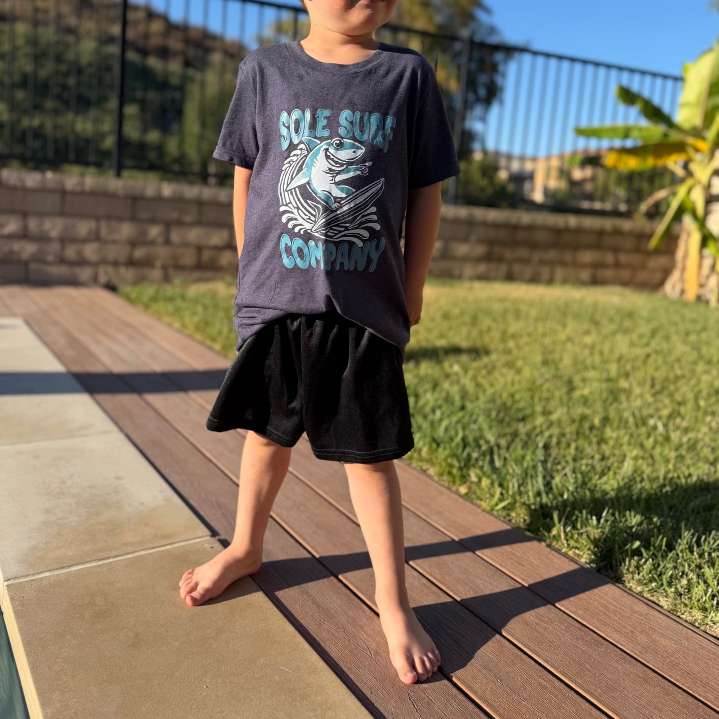 Customer photo review of Island Surf Shark Tee – Ocean Surf T-Shirt