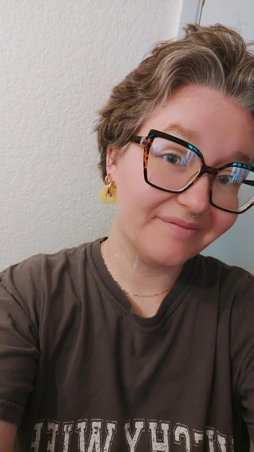 Customer photo review of Color Me Daisy Hoop Earrings || Choose Color