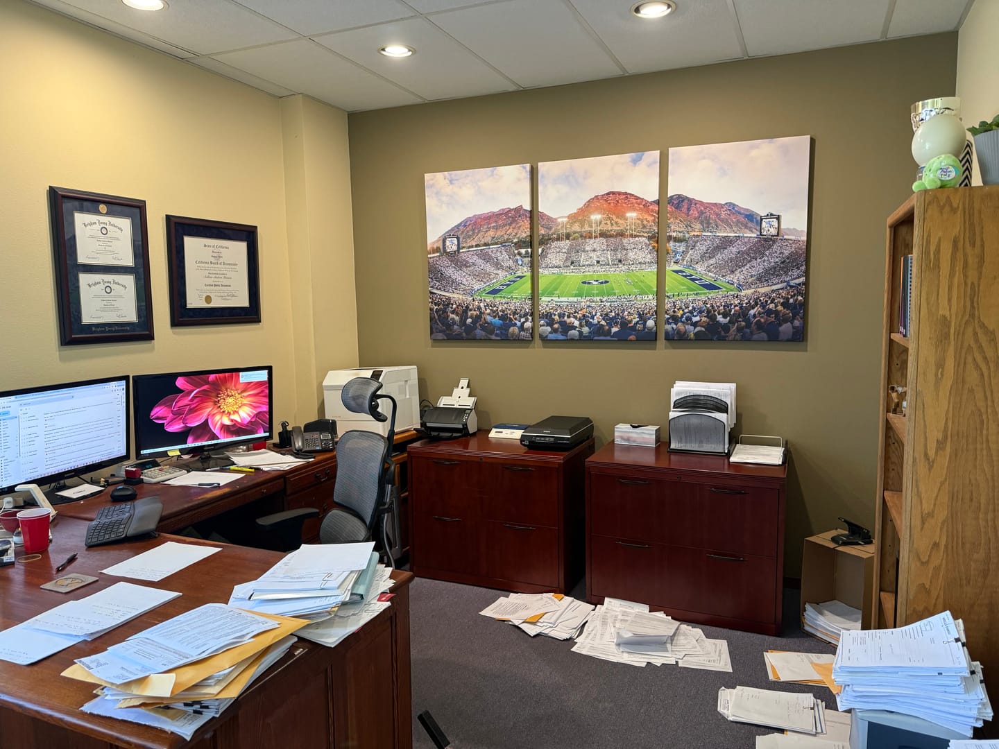 Customer photo review of Brigham Young University Cougars Football Team Print - Provo
