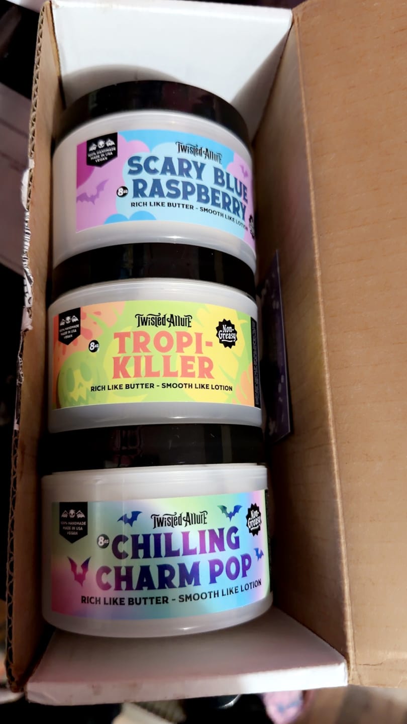 Customer photo review of Scary Blue Raspberry Emulsified Body Butter