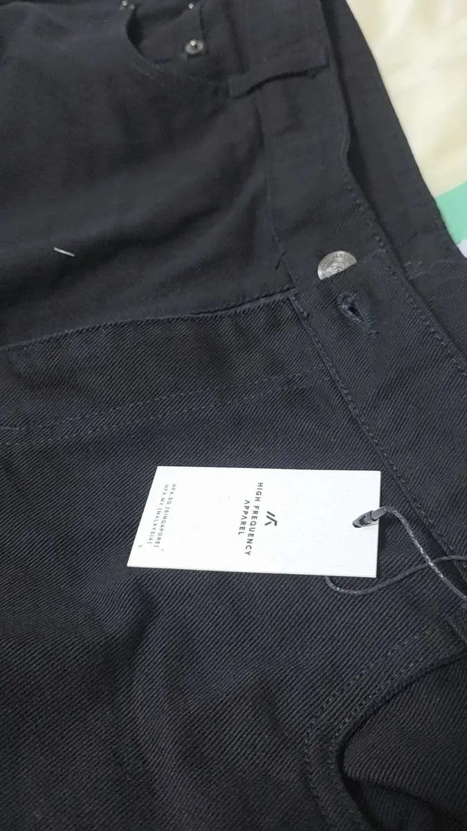 Customer photo review of Straight Cut Cotton Twill Jeans