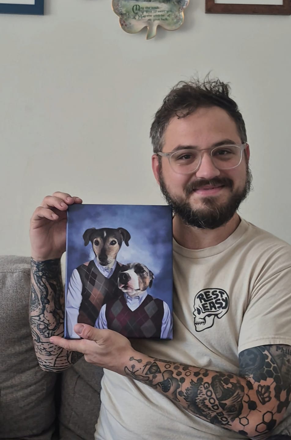 Customer photo review of Step Brothers - Custom Pet Canvas