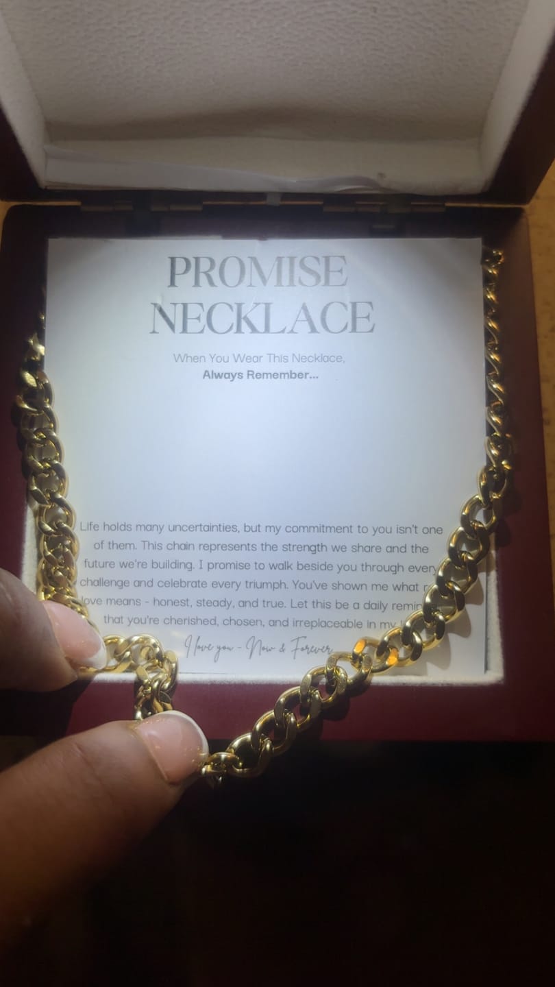 Customer photo review of Sterling Silver Promise Necklace