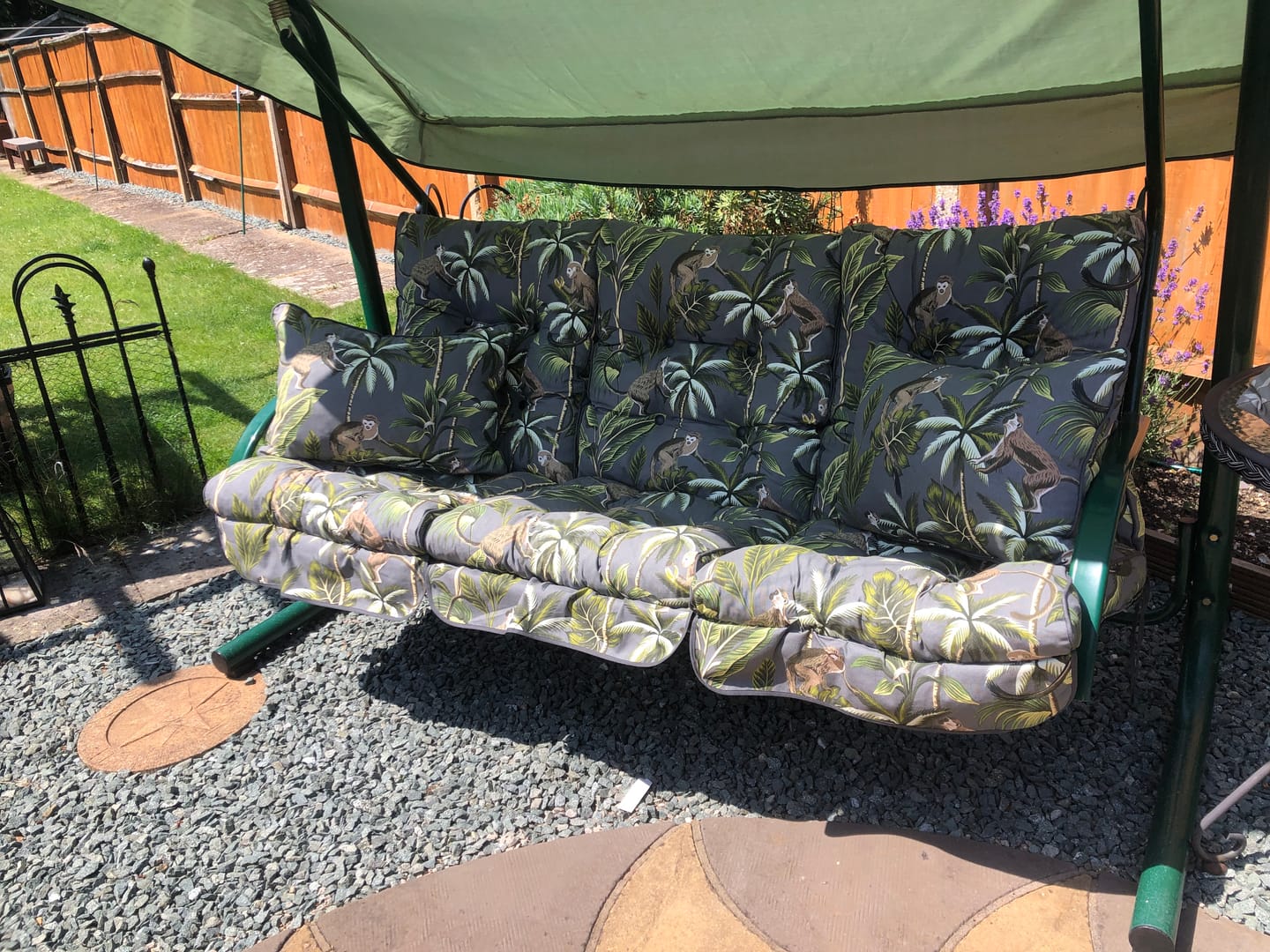 Customer photo review of REPLACEMENT CUSHION ONLY Pendulum 3 Seater Steel (Pattern options available)