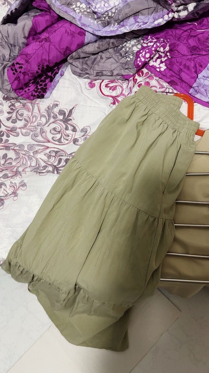 Customer photo review of 3-Tier Flowy Maxi Skirt