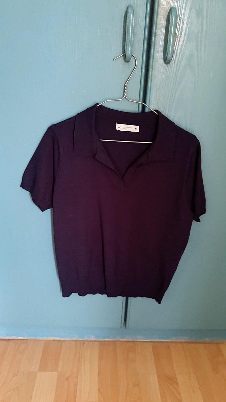 Customer photo review of Knitted Buttonless Polo