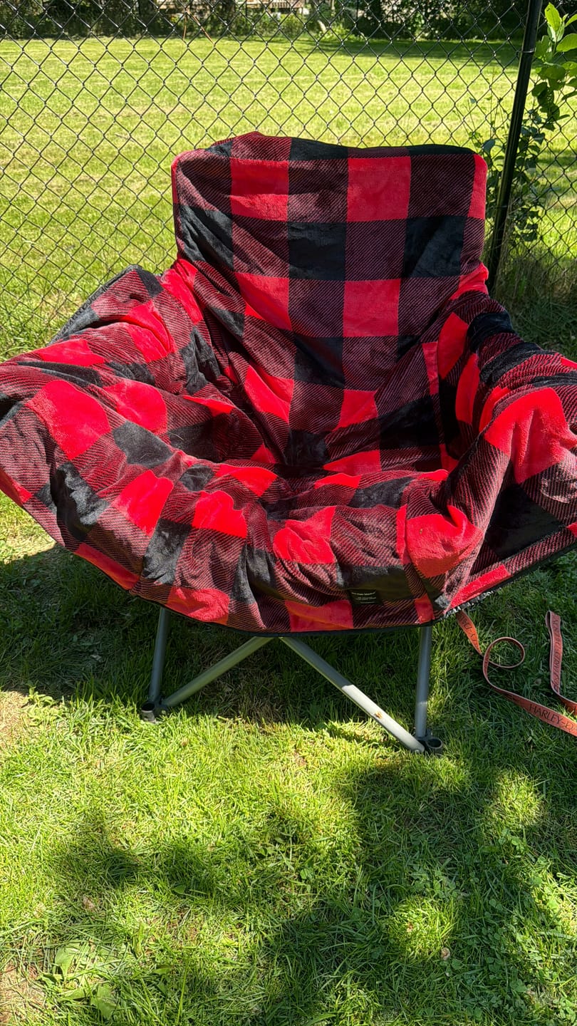 Customer photo review of The Chair Blanket