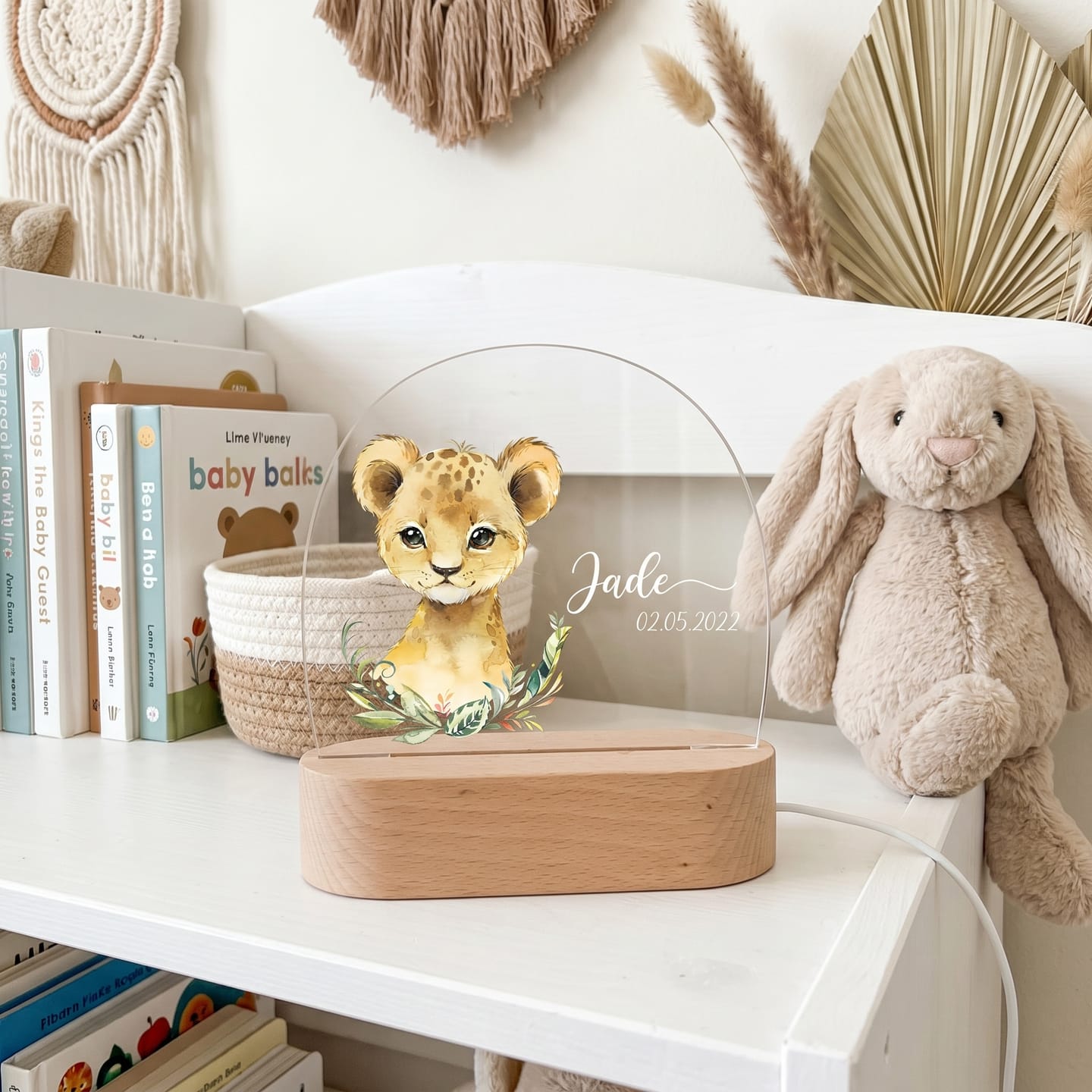 Customer photo review of Veilleuse enfant personnalisée – Petit lion