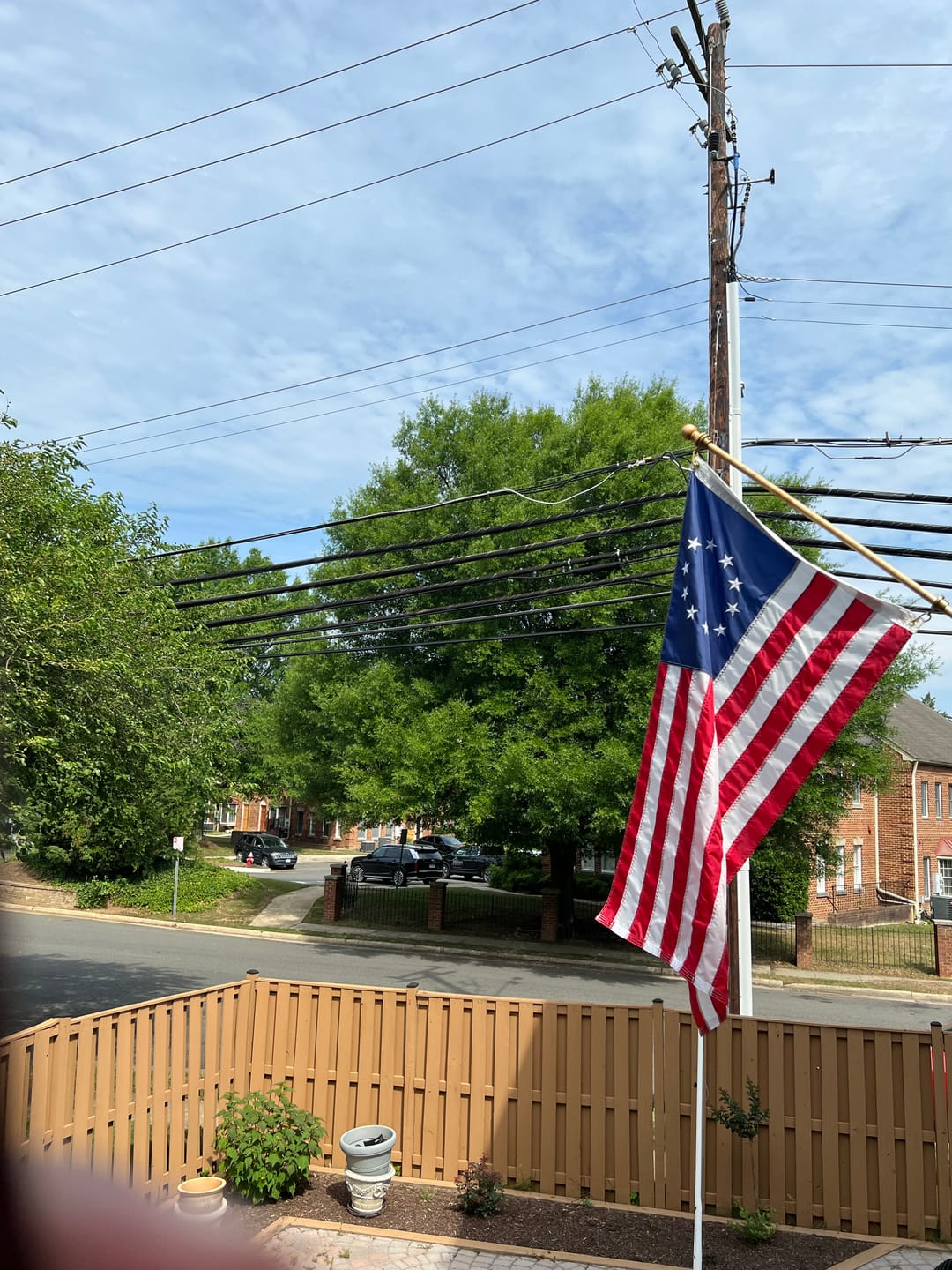 Customer photo review of 3' x 5' Betsy Ross Flag Set