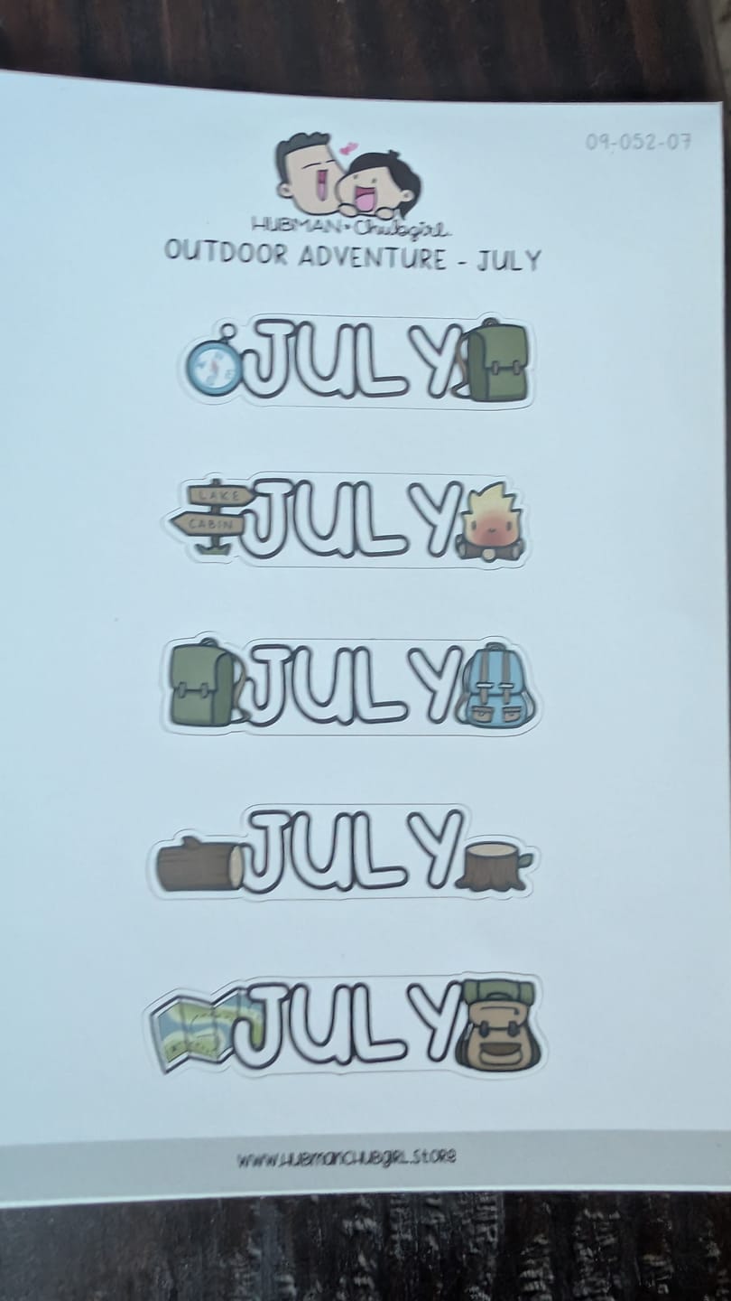Customer photo review of Outdoor Adventure - Months 2 Planner Stickers
