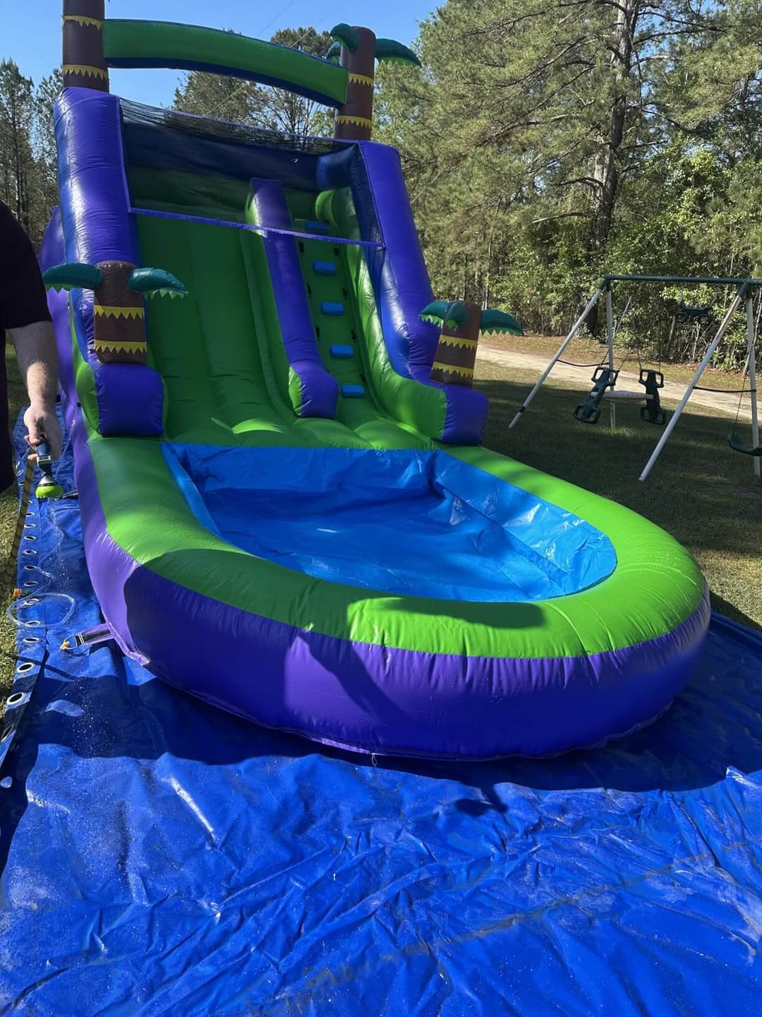 Customer photo review of 21ft Water Slide Inflatable with Splash Pool 100% PVC for Kids Adults
