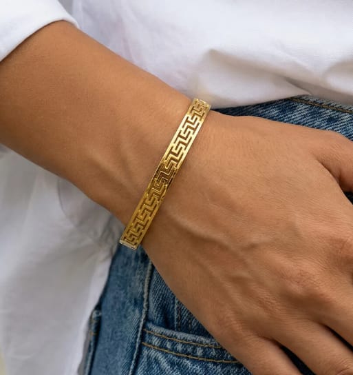 Customer photo review of Gilded Maze Bracelet