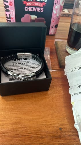 Customer photo review of "Til Min Sønn" Gravert Armbånd