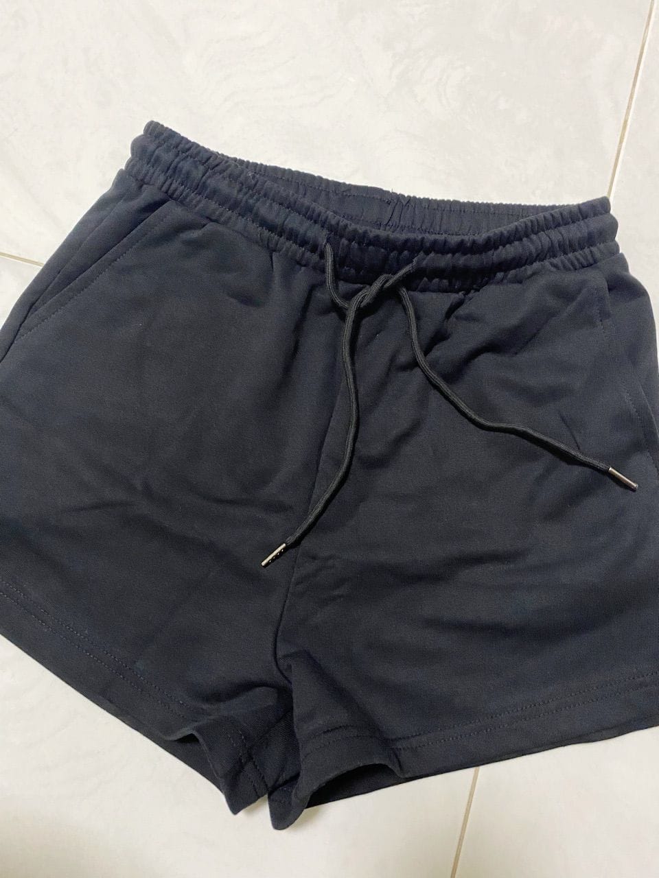 Customer photo review of High-Waisted Cotton Sweat Shorts