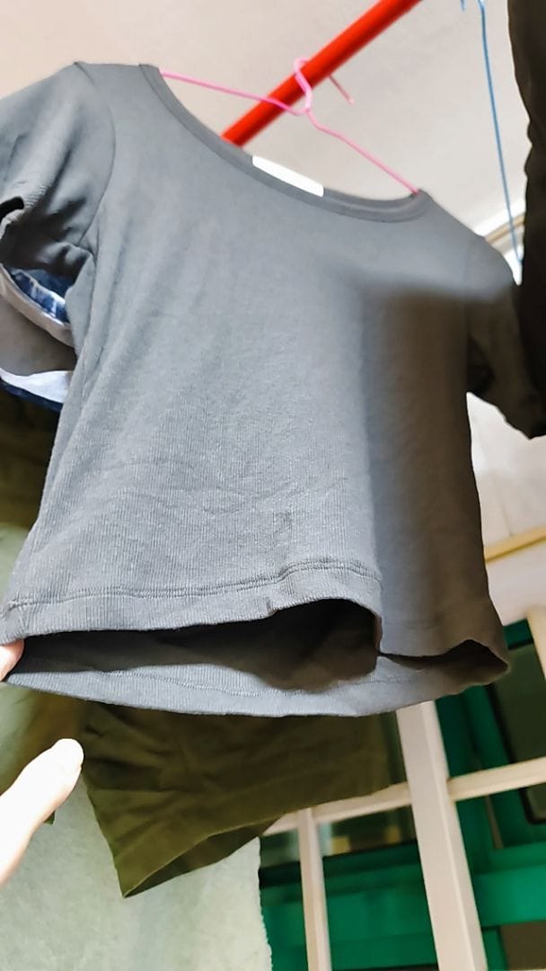 Customer photo review of Wide Neck Half Sleeve Ribbed Tee – Stretch Fit Essentials