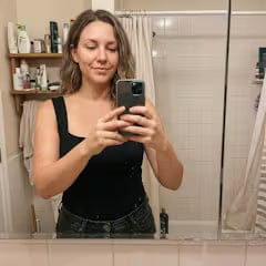 Customer photo review of Débardeur avec soutien-gorge intégré confortable