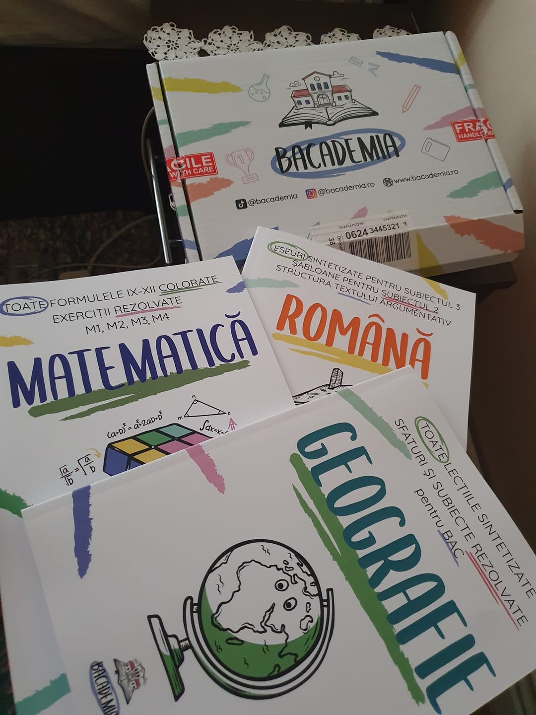 Customer photo review of Pachet Bacalaureat (Română + Matematică + Geografie) Bacademia