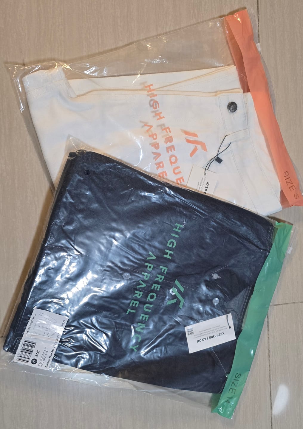 Customer photo review of Straight Cut Cotton Twill Jeans